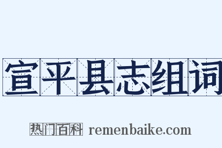 宣平县志组词是什么意思的图片